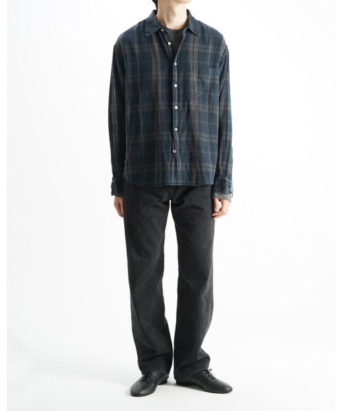 POKER FACE（ポーカーフェイス）の「REMAKE DYED DOUBLE FACE SHIRTS CHECK STRIPE (JAPAN FABRIC)（シャツ/ブラウス・メンズ・その他・44/46/48）」の4枚目の写真