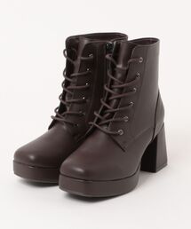 JOLI ENCORE(FR) ジョリー・アンコール LACE UP BOOTS 7.5 レースアップブーツ7.5 JE-53 DK.BROWN