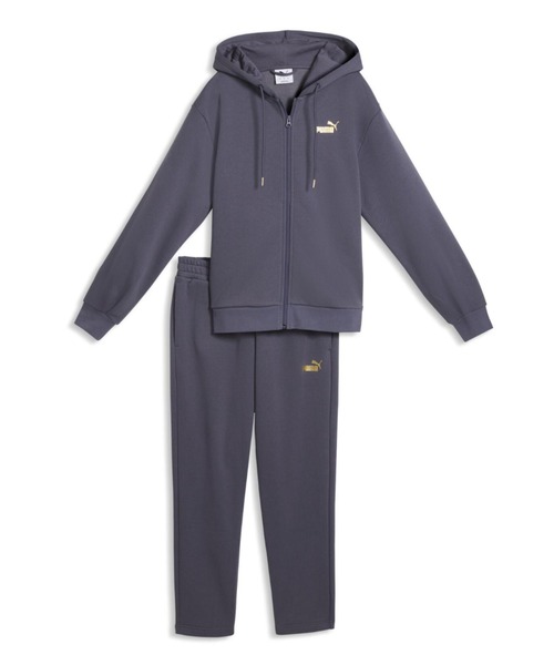 PUMA（プーマ）の「プーマ PUMA メタリック HD スタンダード スウェット スーツ FL（パーカー・レディース・パープル/ブラウン/ブラック・S/M/L/XL）」の3枚目の写真