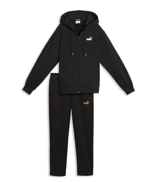 PUMA（プーマ）の「プーマ PUMA メタリック HD スタンダード スウェット スーツ FL（パーカー・レディース・パープル/ブラウン/ブラック・S/M/L/XL）」の2枚目の写真