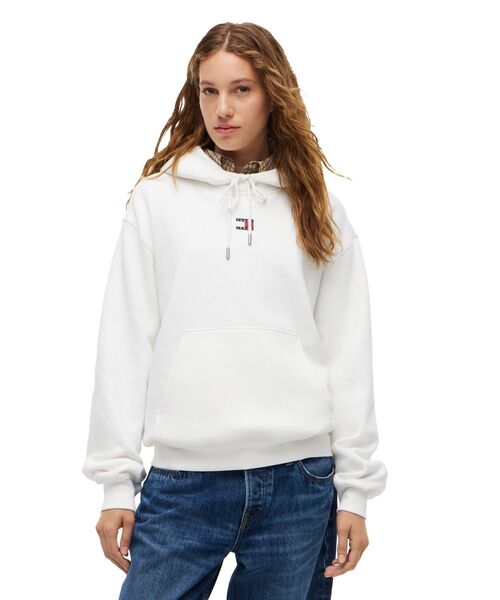 tommy jeans（トミー ジーンズ）の「【オンライン限定】バッジフーディ―（スウェット・レディース・ホワイト/ブラック・SMALL/MEDIUM/X-SMALL）」の2枚目の写真