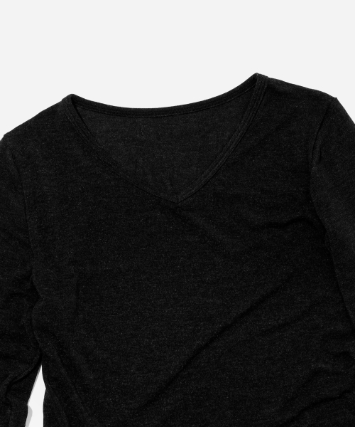 KIJIKO(キジコ)の「ke311. カーブドシアーTシャツ チャコール(Tシャツ/カットソー・レディース・その他・FREE)」の8枚目の写真