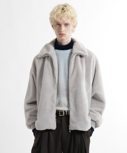 HARE(ハレ)の「コンパクトファーブルゾン(HARE)(ブルゾン・メンズ・ブルー系その他/グレー/ブラック・SMALL/MEDIUM)」の3枚目の写真