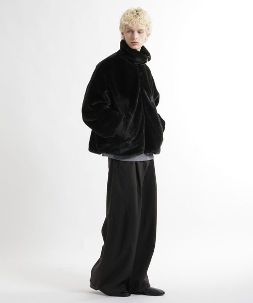 HARE(ハレ)の「コンパクトファーブルゾン(HARE)(ブルゾン・メンズ・ブルー系その他/グレー/ブラック・SMALL/MEDIUM)」の20枚目の写真