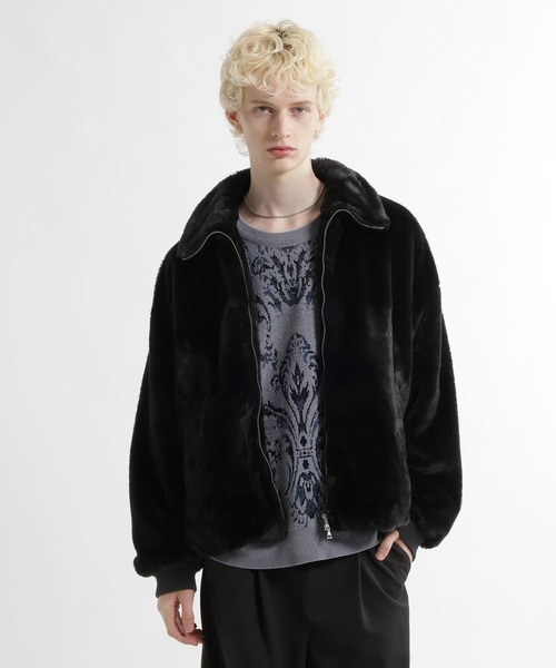 HARE(ハレ)の「コンパクトファーブルゾン(HARE)(ブルゾン・メンズ・ブルー系その他/グレー/ブラック・SMALL/MEDIUM)」の13枚目の写真