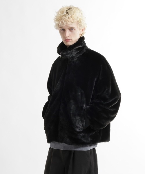 HARE(ハレ)の「コンパクトファーブルゾン(HARE)(ブルゾン・メンズ・ブルー系その他/グレー/ブラック・SMALL/MEDIUM)」の12枚目の写真