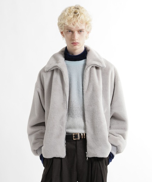 HARE(ハレ)の「コンパクトファーブルゾン(HARE)(ブルゾン・メンズ・ブルー系その他/グレー/ブラック・SMALL/MEDIUM)」の11枚目の写真