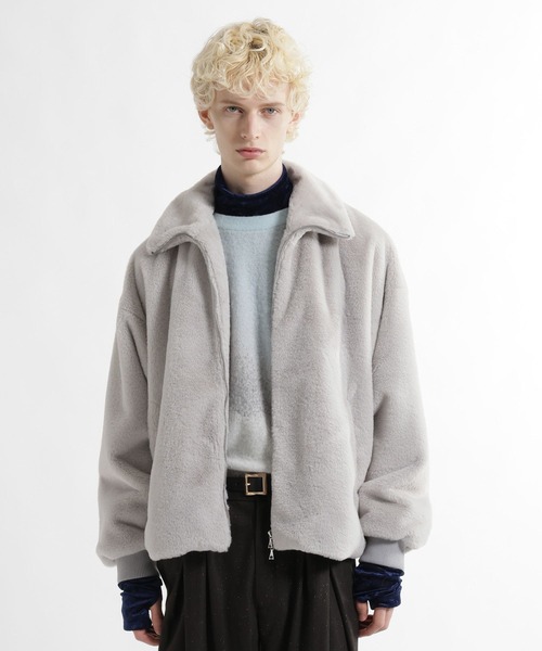 HARE(ハレ)の「コンパクトファーブルゾン(HARE)(ブルゾン・メンズ・ブルー系その他/グレー/ブラック・SMALL/MEDIUM)」の10枚目の写真