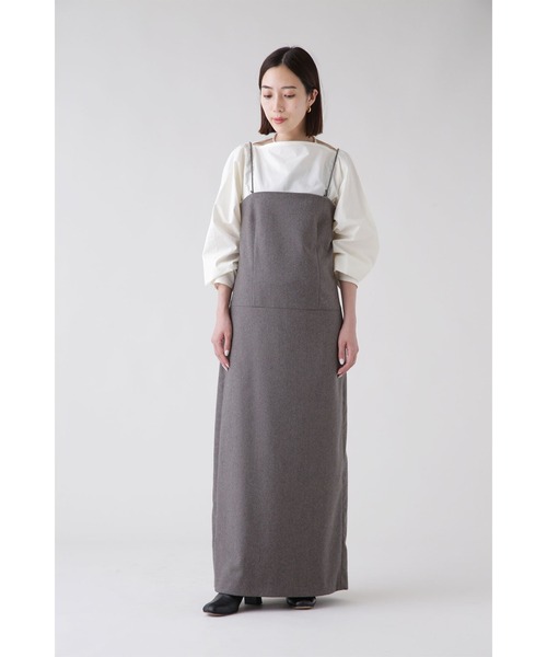 YLEVE(イレーヴ)の「YLEVE / WOOL CHAMBRAY FLANNEL OP(ワンピース・レディース・ベージュ・2/0/1)」の9枚目の写真