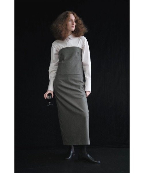 YLEVE(イレーヴ)の「YLEVE / WOOL CHAMBRAY FLANNEL OP(ワンピース・レディース・ベージュ・2/0/1)」の10枚目の写真