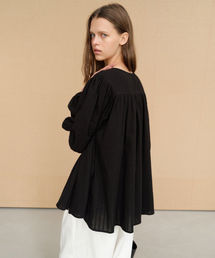 Tiered Flare Blouse - Black