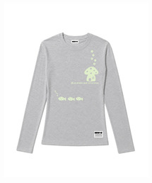 セミクロップド フィッシュボウル 長袖Tシャツ[メランジ]