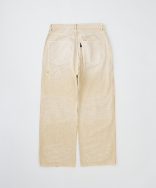 ADAM PATEK(アダムパテック)の「ADAMPATEK/repaired trace selvedge washed denim/ヴィンテージリメイクデニム/AP2628008(デニムパンツ・レディース・ホワイト/ブルー・1/3/2)」の4枚目の写真