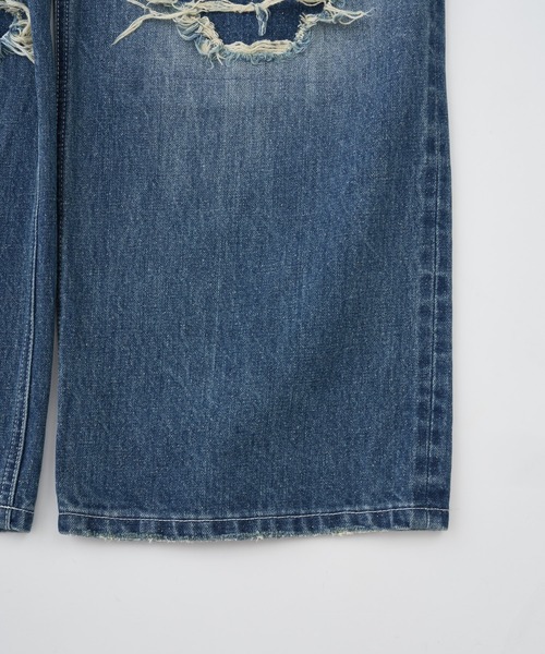ADAM PATEK(アダムパテック)の「ADAMPATEK/repaired trace selvedge washed denim/ヴィンテージリメイクデニム/AP2628008(デニムパンツ・レディース・ホワイト/ブルー・1/3/2)」の14枚目の写真