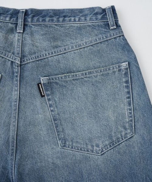 ADAM PATEK(アダムパテック)の「ADAMPATEK/repaired trace selvedge washed denim/ヴィンテージリメイクデニム/AP2628008(デニムパンツ・レディース・ホワイト/ブルー・1/3/2)」の9枚目の写真