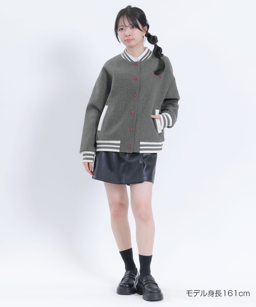 MARY QUANT(マリークワント)の「ウールライクスタジャン ブルゾン(スタジャン・レディース・ブラック/ブラウン/ブルー/グレー・M)」の20枚目の写真