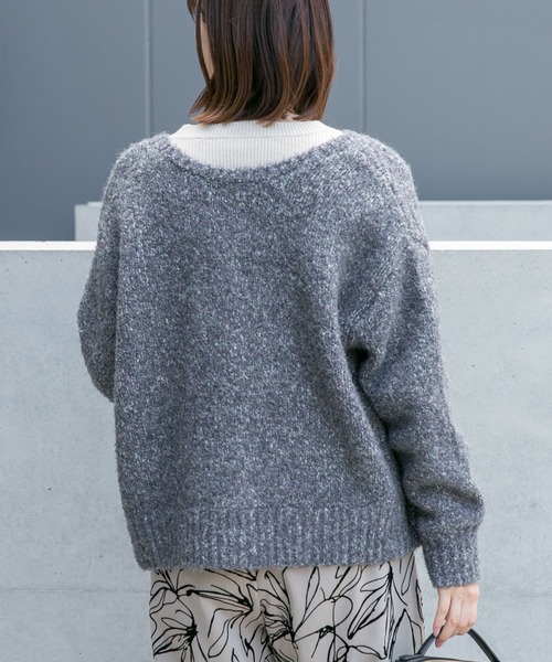 ITEMS URBANRESEARCH(アイテムズ アーバンリサーチ)の「MIXフェザー2WAYカーディガン(カーディガン/ボレロ・レディース・ブラック系その他/オレンジ系その他/イエロー系その他・FREE)」の11枚目の写真