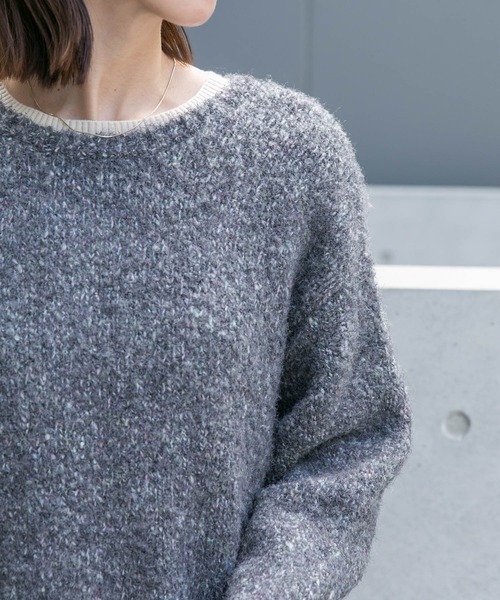 ITEMS URBANRESEARCH(アイテムズ アーバンリサーチ)の「MIXフェザー2WAYカーディガン(カーディガン/ボレロ・レディース・ブラック系その他/オレンジ系その他/イエロー系その他・FREE)」の8枚目の写真