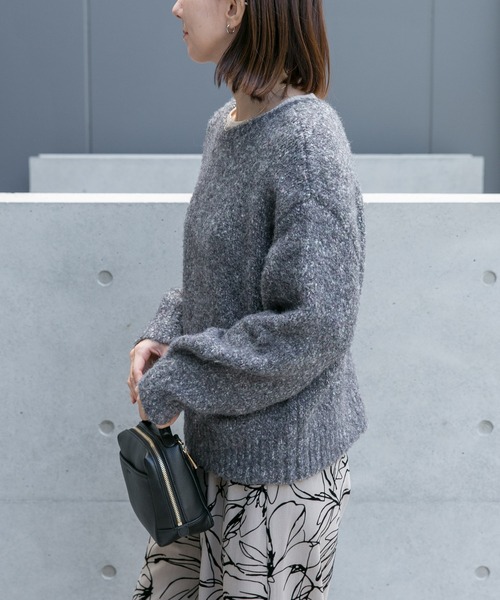 ITEMS URBANRESEARCH(アイテムズ アーバンリサーチ)の「MIXフェザー2WAYカーディガン(カーディガン/ボレロ・レディース・ブラック系その他/オレンジ系その他/イエロー系その他・FREE)」の7枚目の写真
