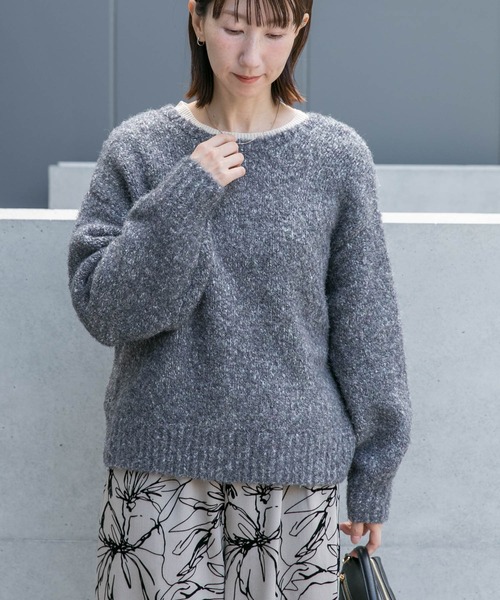 ITEMS URBANRESEARCH(アイテムズ アーバンリサーチ)の「MIXフェザー2WAYカーディガン(カーディガン/ボレロ・レディース・ブラック系その他/オレンジ系その他/イエロー系その他・FREE)」の6枚目の写真