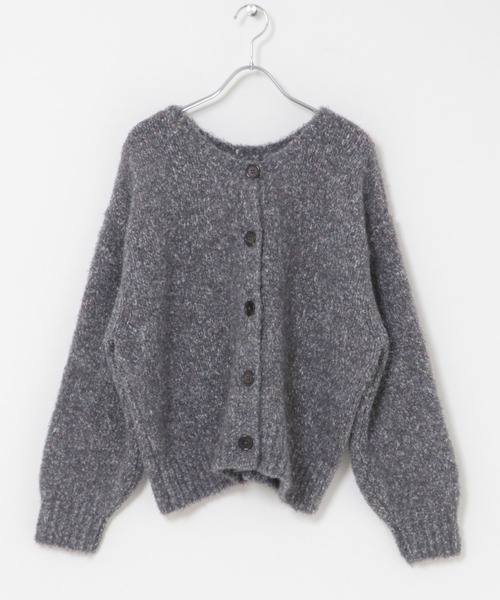 ITEMS URBANRESEARCH(アイテムズ アーバンリサーチ)の「MIXフェザー2WAYカーディガン(カーディガン/ボレロ・レディース・ブラック系その他/オレンジ系その他/イエロー系その他・FREE)」の4枚目の写真