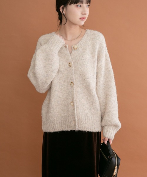 ITEMS URBANRESEARCH(アイテムズ アーバンリサーチ)の「MIXフェザー2WAYカーディガン(カーディガン/ボレロ・レディース・ブラック系その他/オレンジ系その他/イエロー系その他・FREE)」の20枚目の写真
