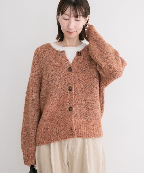ITEMS URBANRESEARCH(アイテムズ アーバンリサーチ)の「MIXフェザー2WAYカーディガン(カーディガン/ボレロ・レディース・ブラック系その他/オレンジ系その他/イエロー系その他・FREE)」の19枚目の写真