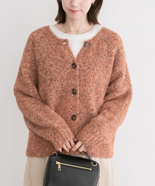 ITEMS URBANRESEARCH(アイテムズ アーバンリサーチ)の「MIXフェザー2WAYカーディガン(カーディガン/ボレロ・レディース・ブラック系その他/オレンジ系その他/イエロー系その他・FREE)」の18枚目の写真