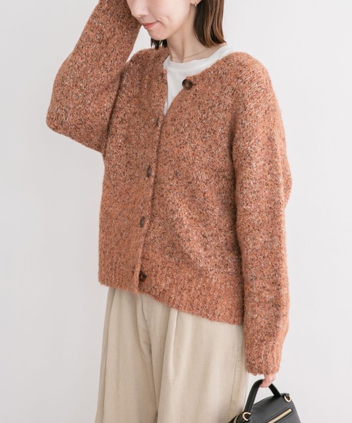 ITEMS URBANRESEARCH(アイテムズ アーバンリサーチ)の「MIXフェザー2WAYカーディガン(カーディガン/ボレロ・レディース・ブラック系その他/オレンジ系その他/イエロー系その他・FREE)」の17枚目の写真