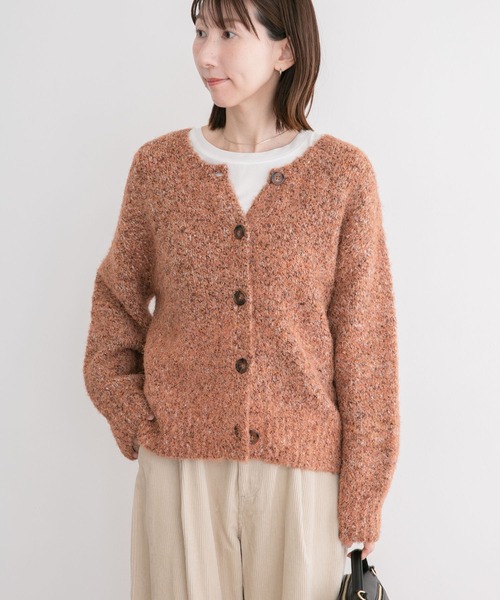 ITEMS URBANRESEARCH(アイテムズ アーバンリサーチ)の「MIXフェザー2WAYカーディガン(カーディガン/ボレロ・レディース・ブラック系その他/オレンジ系その他/イエロー系その他・FREE)」の15枚目の写真