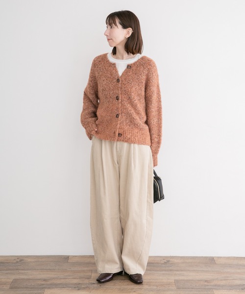 ITEMS URBANRESEARCH(アイテムズ アーバンリサーチ)の「MIXフェザー2WAYカーディガン(カーディガン/ボレロ・レディース・ブラック系その他/オレンジ系その他/イエロー系その他・FREE)」の14枚目の写真