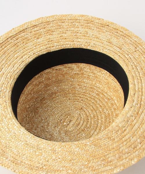 Another Edition(アナザーエディション)の「ブレードリボンカンカン帽/AEBFC BRAID RBN カンカン◆(ハット・レディース・オフホワイト/ナチュラル・FREE)」の6枚目の写真
