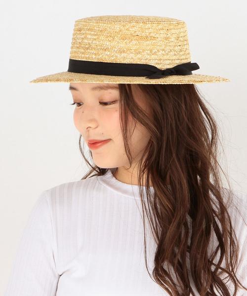 Another Edition(アナザーエディション)の「ブレードリボンカンカン帽/AEBFC BRAID RBN カンカン◆(ハット・レディース・オフホワイト/ナチュラル・FREE)」の10枚目の写真