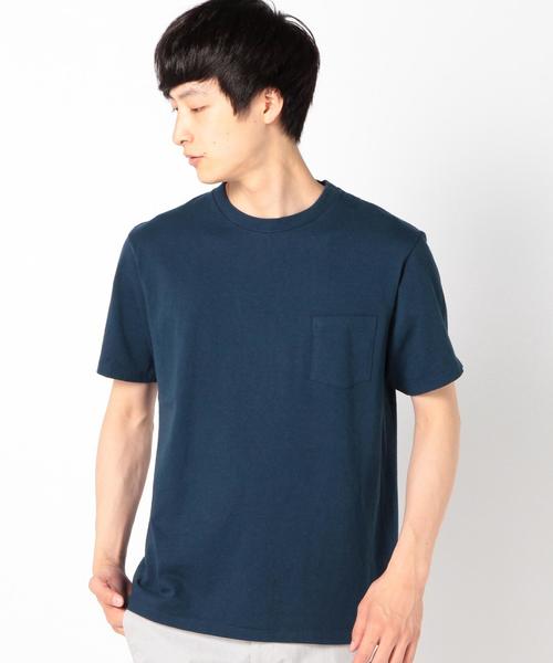 SHIPS(シップス)の「VELVA SHEEN: クルーネック ポケットTシャツ(Tシャツ/カットソー・メンズ・ネイビー/ホワイト/コバルトブルー・SMALL/MEDIUM/LARGE)」の2枚目の写真