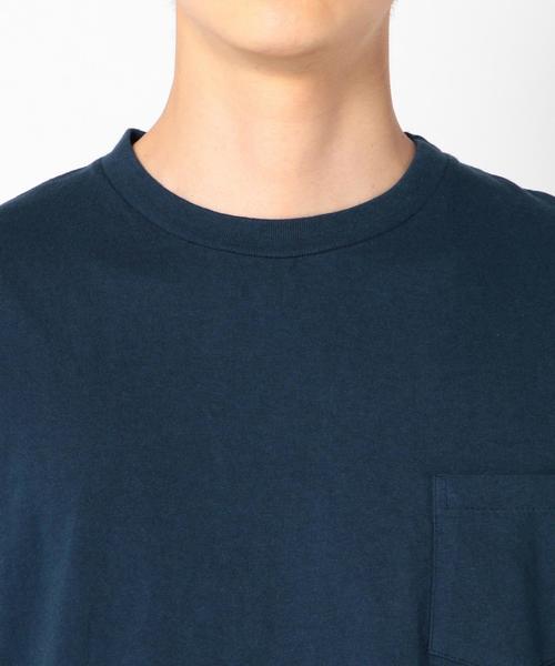 SHIPS(シップス)の「VELVA SHEEN: クルーネック ポケットTシャツ(Tシャツ/カットソー・メンズ・ネイビー/ホワイト/コバルトブルー・SMALL/MEDIUM/LARGE)」の4枚目の写真