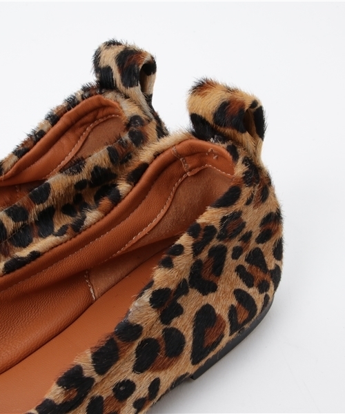 COMING ATTRACTIONS(カミングアトラクションズ)の「【別注】COMING ATTRACTIONS / バレエシューズ レオパード ポニー(バレエシューズ・レディース・ブラウン/ブラウン系その他・38/37/39/36)」の3枚目の写真