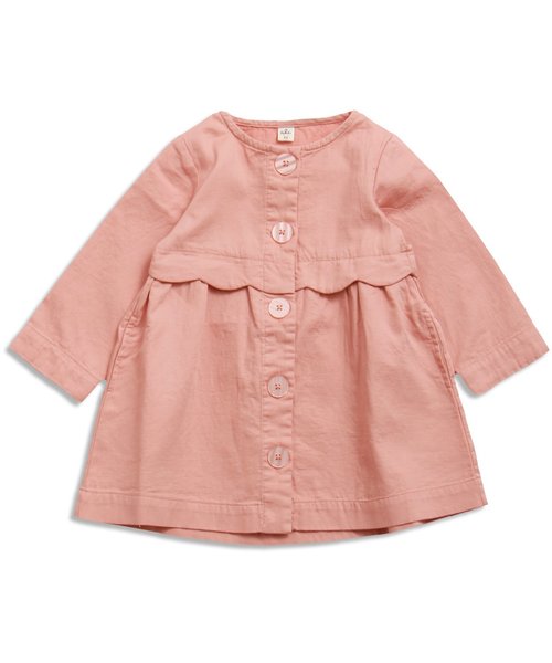 apres les cours(アプレレクール)の「コートワンピース(ワンピース・キッズ・ネイビー/ストライプ/ピンク・90/120/80/140/100/130/110)」の17枚目の写真