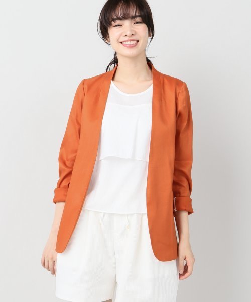Spick Span スピックアンドスパン の リネンstr ノーカラージャケット ノーカラージャケット Wear