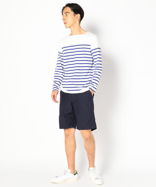 Kaptain Sunshine(キャプテン サンシャイン)の「KAPTAIN SUNSHINE×SHIPS: 別注 リップストップ イージー ショーツ(カーゴパンツ・メンズ・ネイビー/オフホワイト・36/38/40)」の6枚目の写真