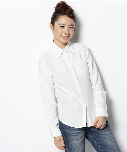 WEGO（ウィゴー）の「ムジLSSH（シャツ/ブラウス・レディース・ホワイト/ライトグレー/ナチュラル/その他1・FREE）」の2枚目の写真