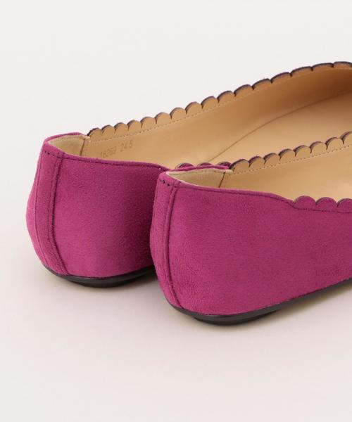 Boisson Chocolat（ボワソンショコラ）の「＜＜WEB限定＞＞＜B＞スカラップFLT○（バレエシューズ・レディース・パープル/レッド/ブラック/グレー・23cm/22cm/22.5cm/23.5cm/24.5cm/25cm/24cm）」の5枚目の写真