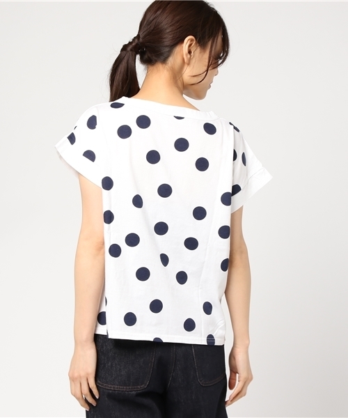 ichi(イチ)の「i c h i ランダムドット プルオーバー(Tシャツ/カットソー・レディース・グレー/ホワイト/ネイビー・ONE SIZE)」の6枚目の写真