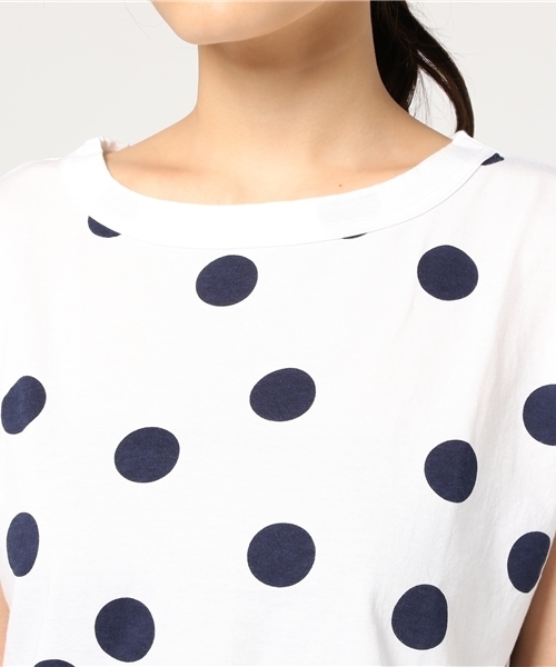 ichi(イチ)の「i c h i ランダムドット プルオーバー(Tシャツ/カットソー・レディース・グレー/ホワイト/ネイビー・ONE SIZE)」の7枚目の写真