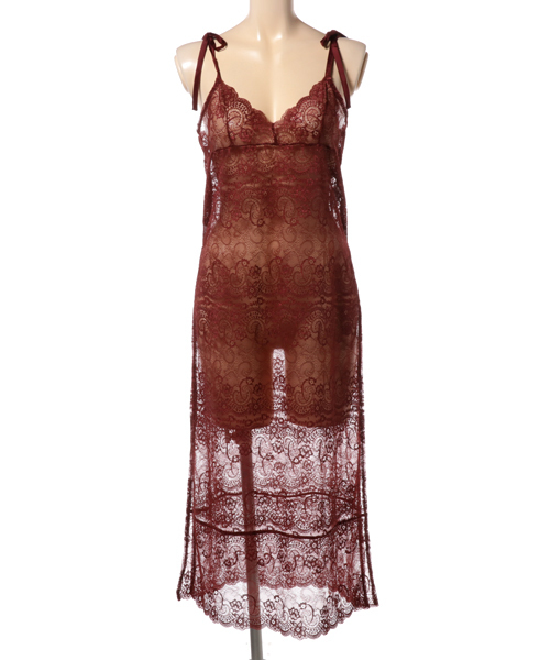 SLY（スライ）の「LACE LONG C/A（キャミソール・レディース・ブラック/ワインレッド/ダークグリーン・FREE）」の6枚目の写真