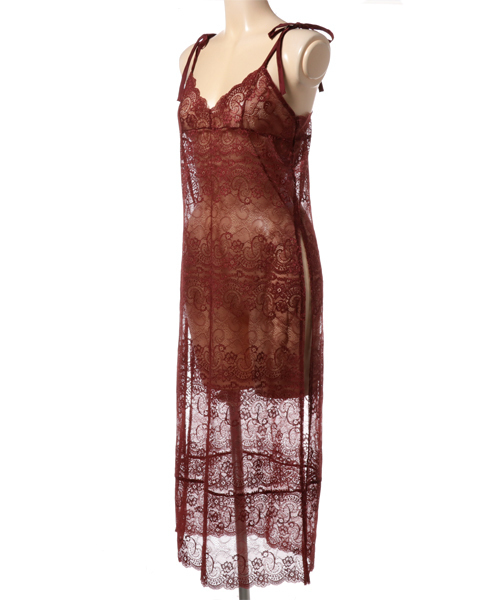 SLY（スライ）の「LACE LONG C/A（キャミソール・レディース・ブラック/ワインレッド/ダークグリーン・FREE）」の13枚目の写真