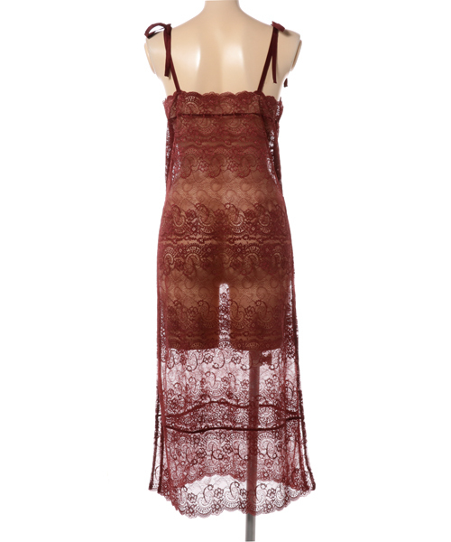 SLY（スライ）の「LACE LONG C/A（キャミソール・レディース・ブラック/ワインレッド/ダークグリーン・FREE）」の7枚目の写真