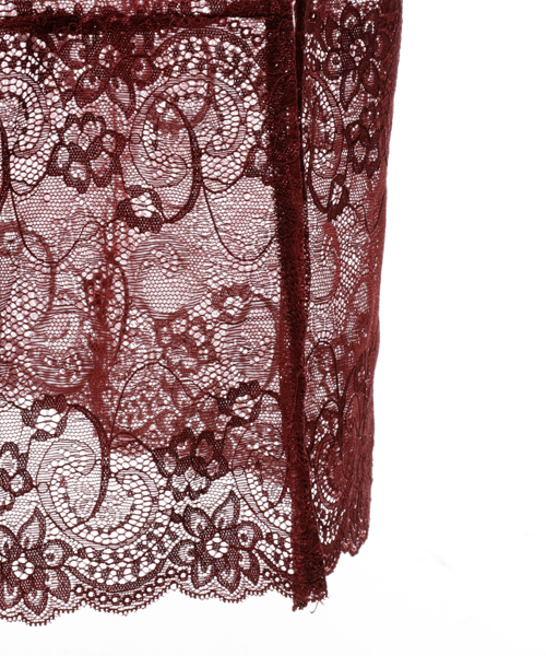 SLY（スライ）の「LACE LONG C/A（キャミソール・レディース・ブラック/ワインレッド/ダークグリーン・FREE）」の11枚目の写真