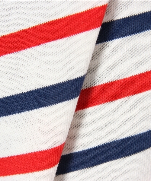 WEGO(ウィゴー)の「セーラーカラーボーダーTシャツ(Tシャツ/カットソー・レディース・オフホワイト/ネイビー/レッド・FREE)」の8枚目の写真