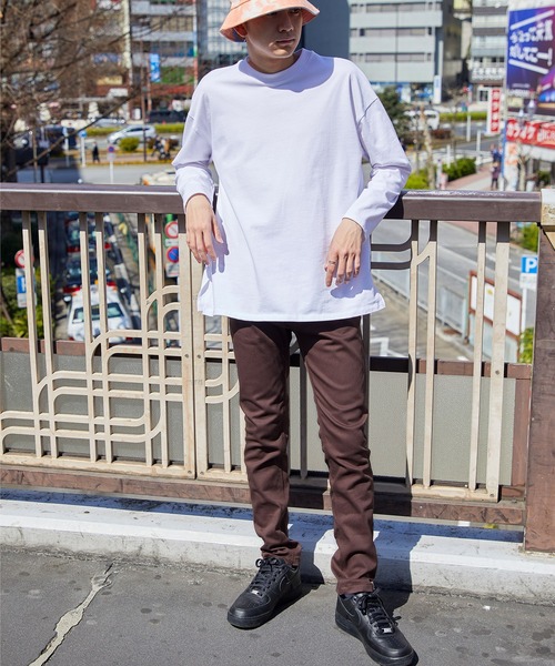 MONO-MART(モノマート)の「カツラギ素材 スキニー ストレッチ パンツ(チノパンツ・メンズ・ライトグレー/ブラック/ベージュ/ネイビー/サックスブルー/アイボリー/モカ/ブラウン系その他/グレー系その他/ストライプ/ワイン/チャコール/ライトベージュ/チェック/オリーブ/ダークブラウン/その他/ブルー系その他/ブラウン/ブラウン系その他2/グレー/その他1・S/M/L/XL/XS)」の7枚目の写真