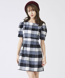 Titty Co ティティーアンドコー の ウールチェックワンピース ワンピース Wear